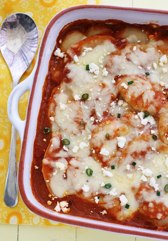 Cheesy Enchilada Scalloped Potatoes