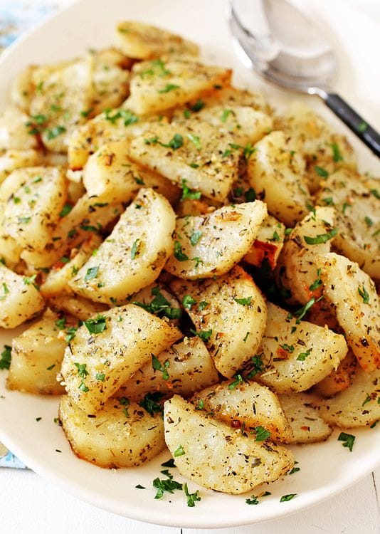 Italian Roasted Garlic & Parmesan Potatoes