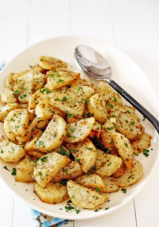 Italian Roasted Garlic & Parmesan Potatoes