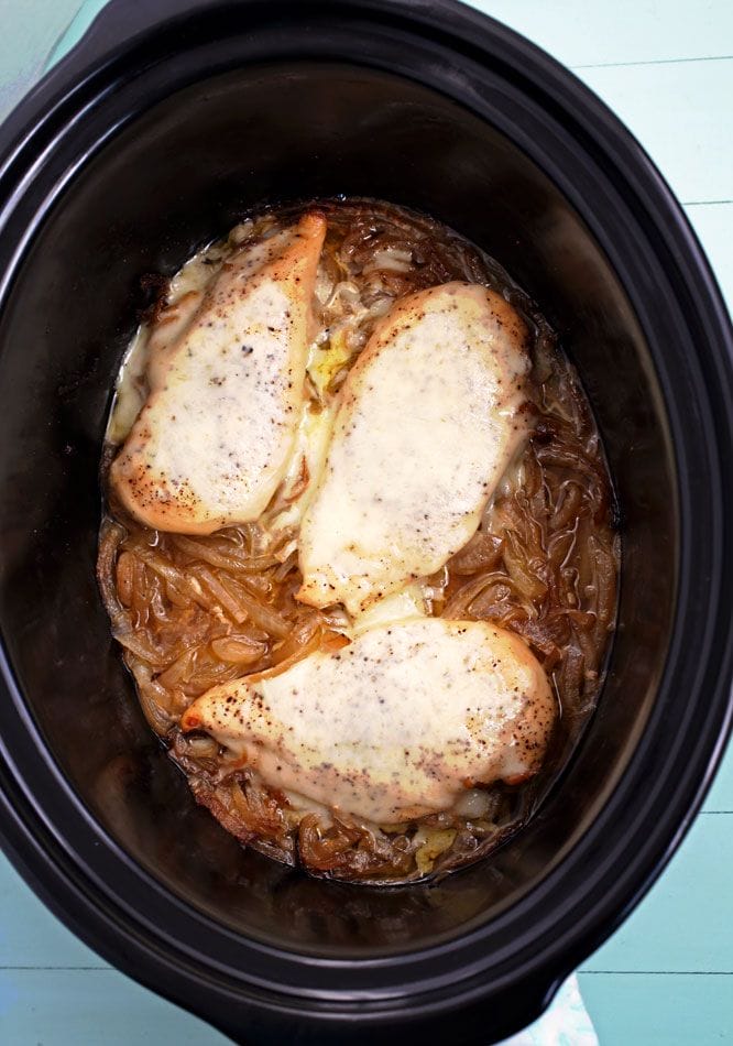 Slow Cooker French Onion Chicken