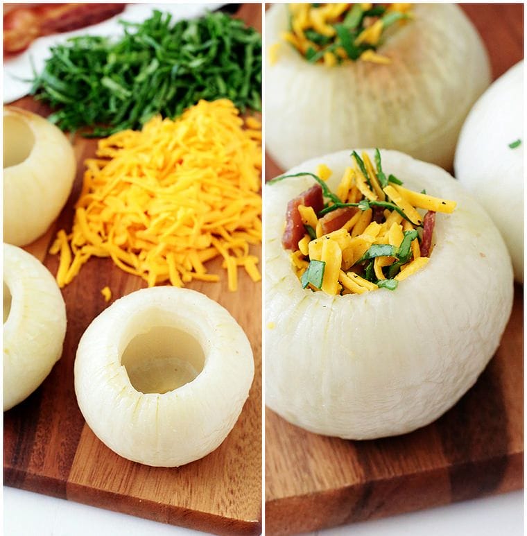 CHEDDAR & BACON STUFFED ONIONS