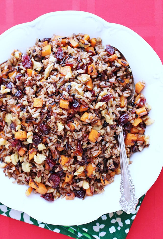 CRANBERRY WALNUT & SWEET POTATO WILD RICE PILAF