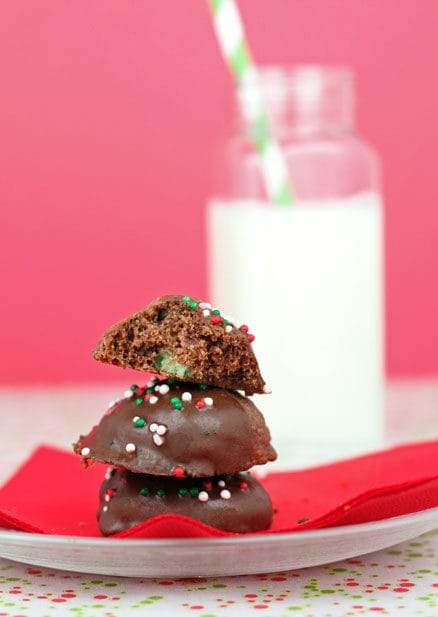 FROSTED CHOCOLATE CHIP MINT COOKIES