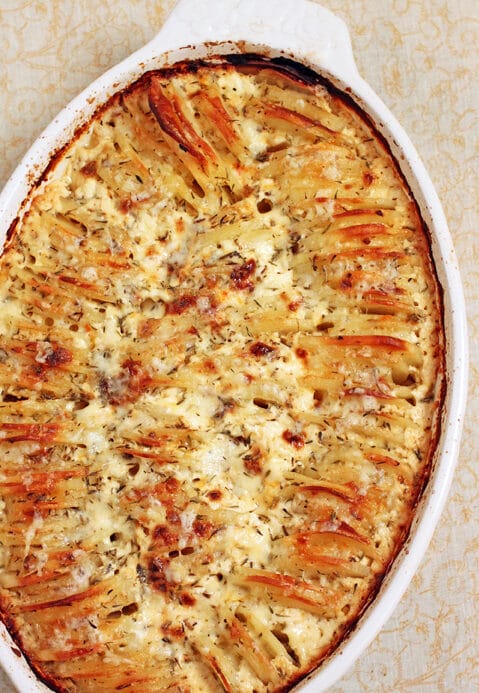 Hasselback Potato Gratin
