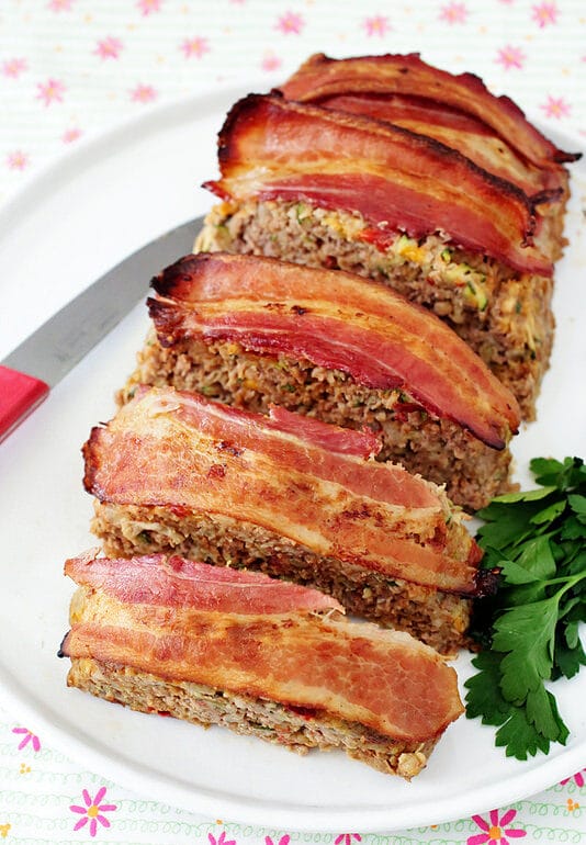 BACON-WRAPPED ZUCCHINI MEATLOAF