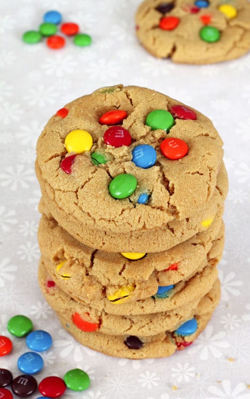 BIG SOFT BATCH PEANUT BUTTER M & M COOKIES