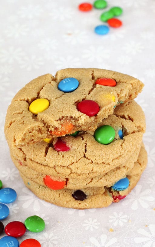 BIG SOFT BATCH PEANUT BUTTER M & M COOKIES