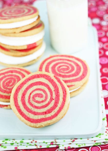 PEPPERMINT PINWHEEL COOKIE PIES