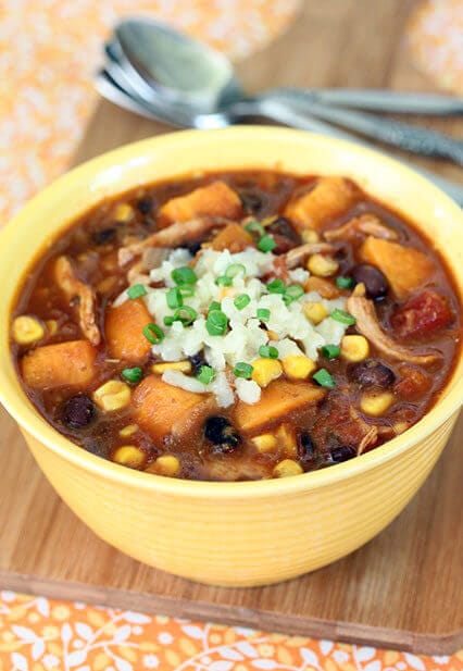 SWEET POTATO AND CHICKEN CHILI