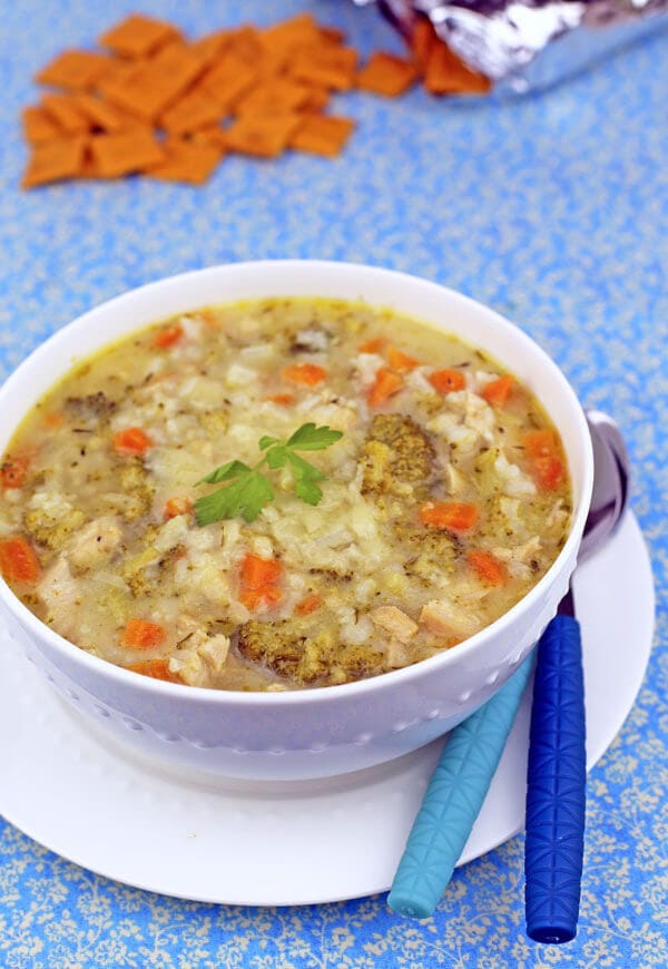 Creamy Chicken Broccoli and Rice Soup