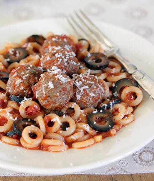 Spicy Meatball Homemade SpaghettiOs