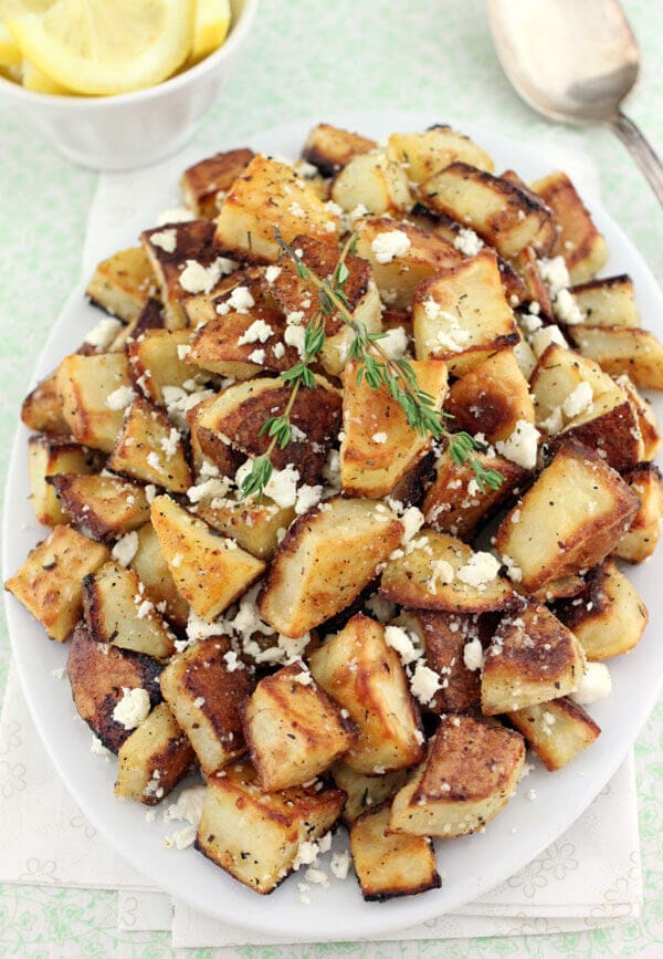 LEMON & FETA ROASTED POTATOES