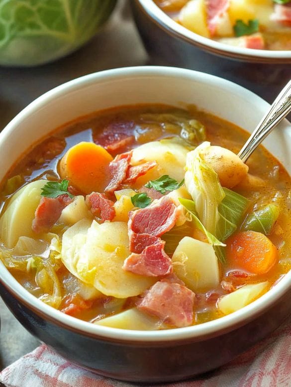 Irish Bacon, Cabbage, and Potato Soup - Taste Of Recipe