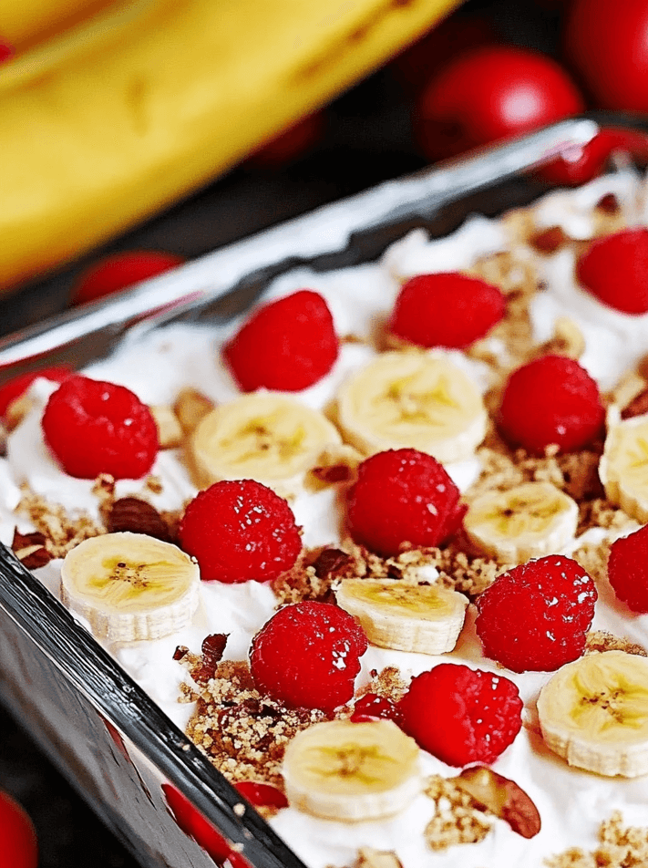 No-Bake Banana Split Cake