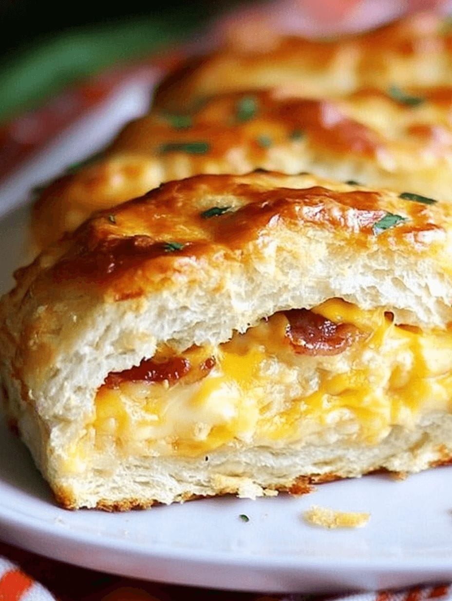 Christmas Morning Bacon, Egg and Cheese Biscuit Bake