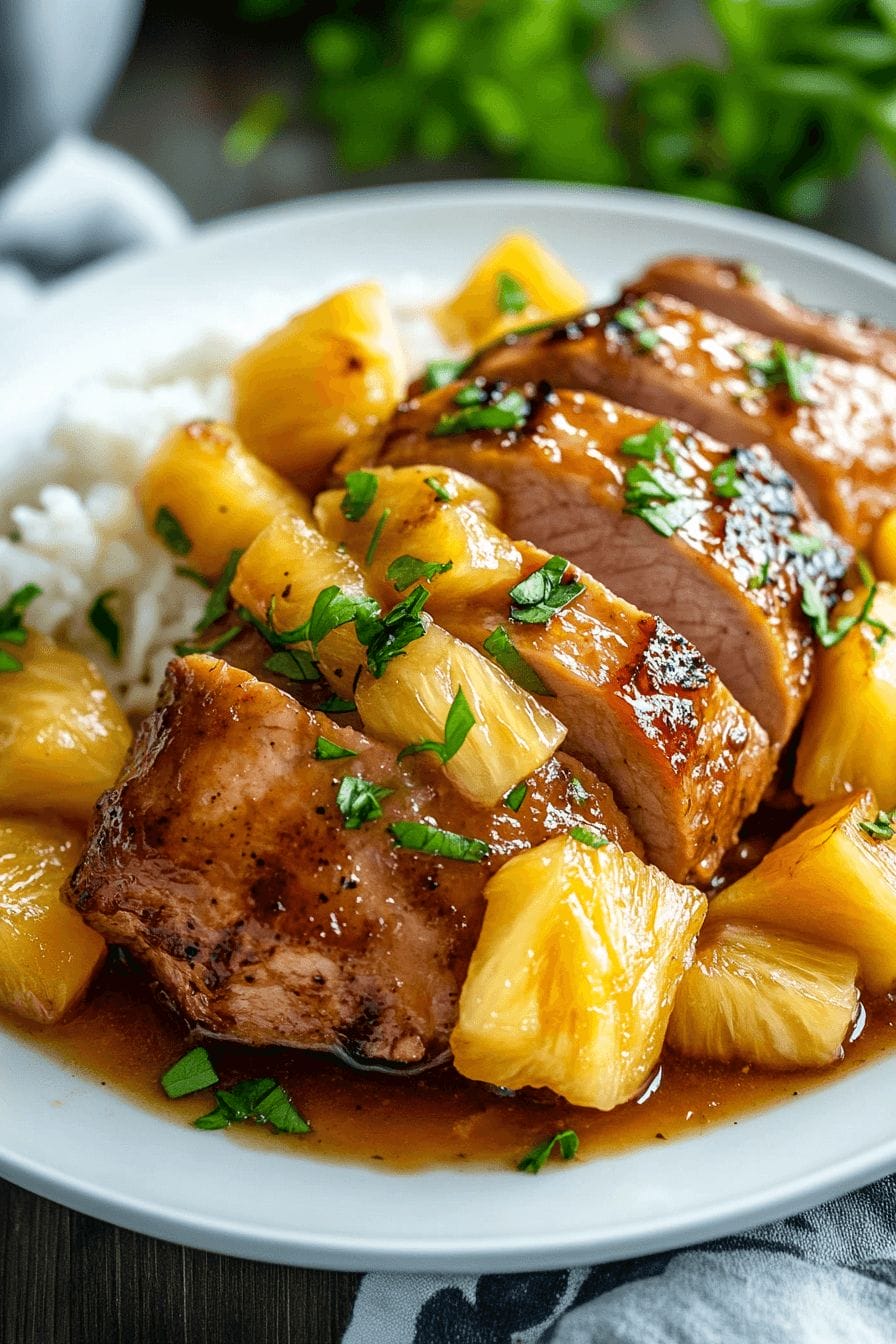 Slow Cooker Pineapple Pork Loin Recipe