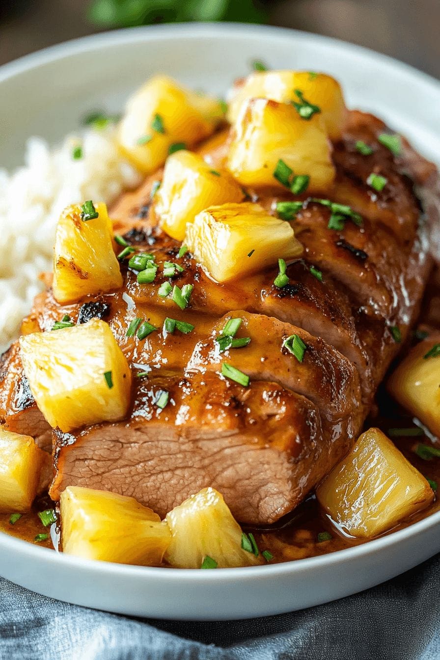 Slow Cooker Pineapple Pork Loin Recipe