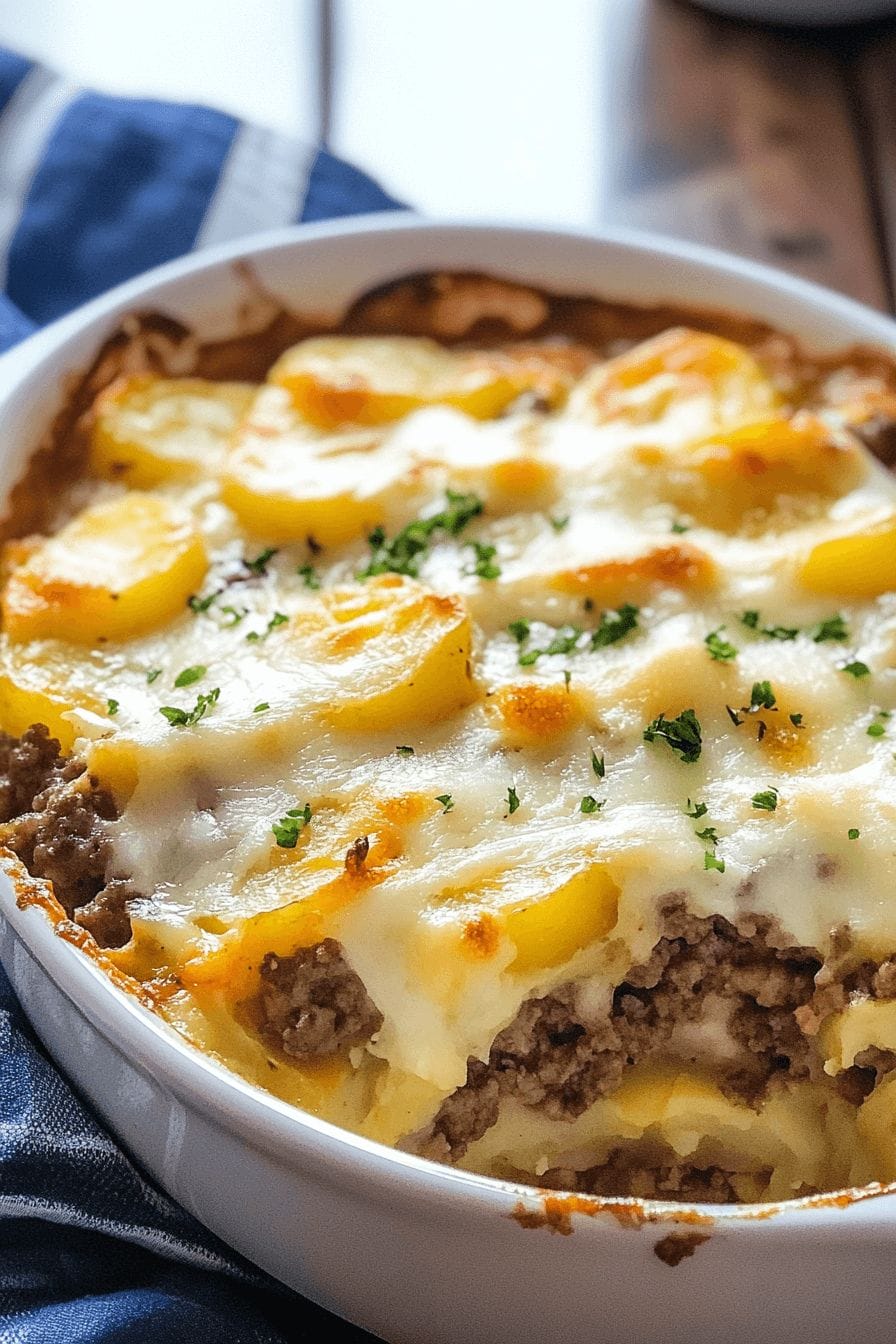 Cheesy Hamburger Potato Casserole: A Comforting, Hearty Meal