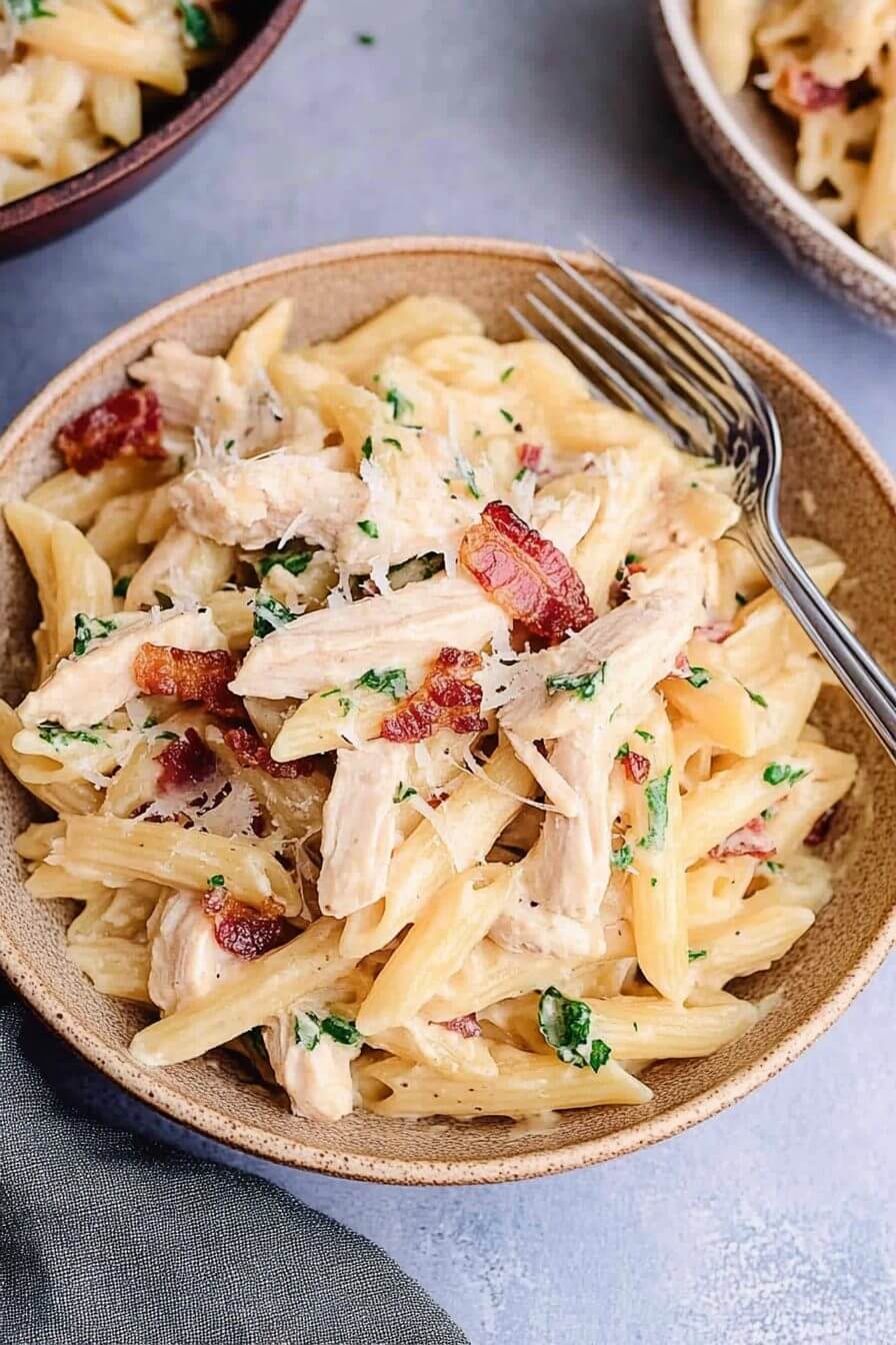 Chicken Bacon Spinach Penne