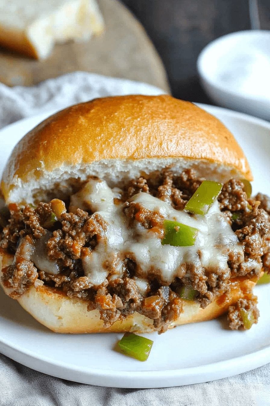 PHILLY CHEESE STEAK SLOPPY JOES RECIPE