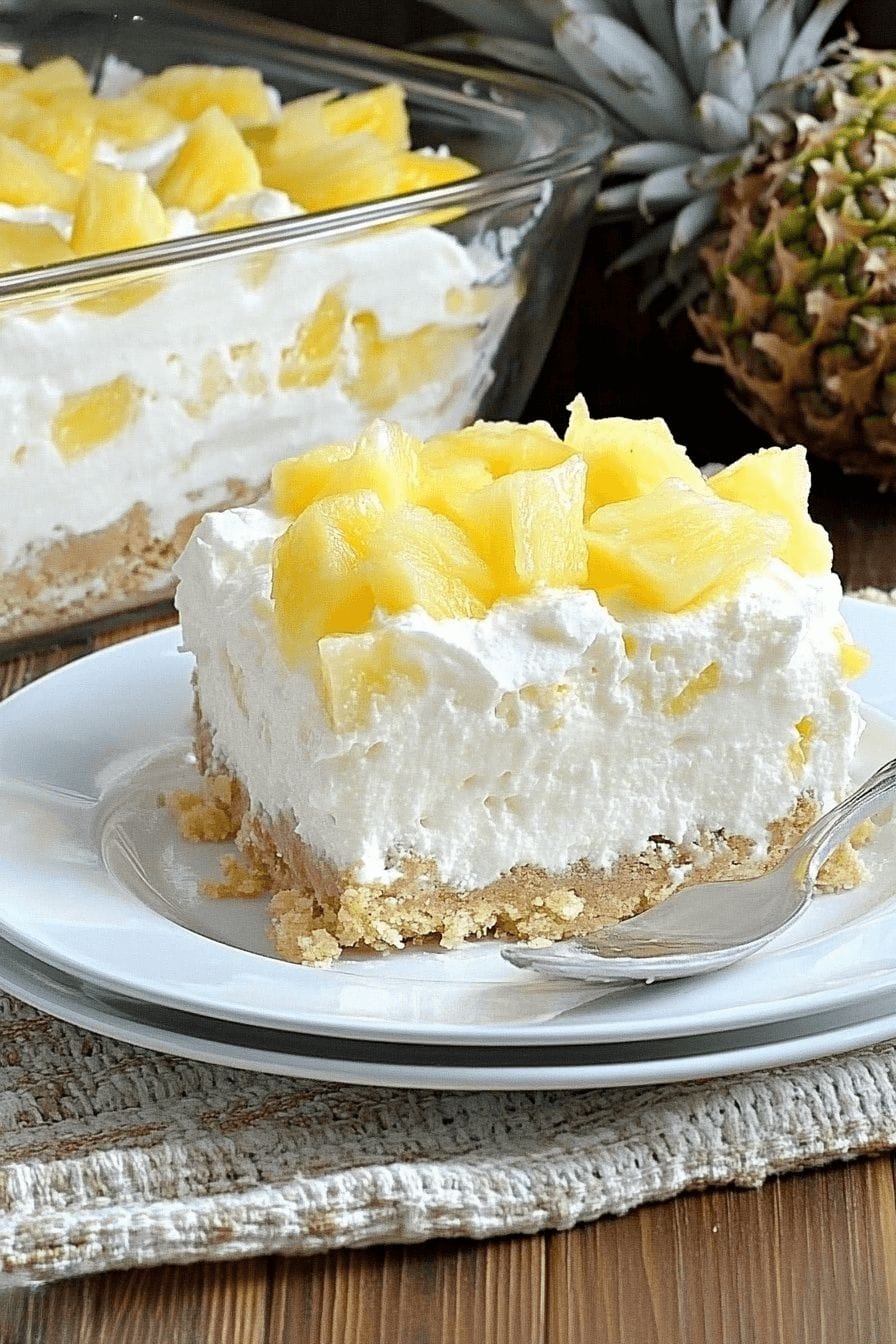 No-Bake Pineapple Cream Dessert