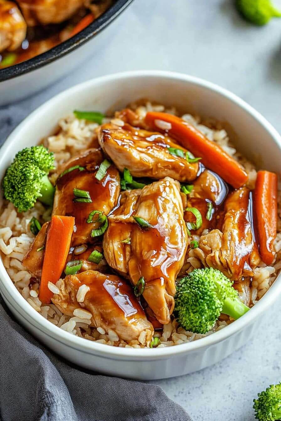 Teriyaki Chicken and Rice Casserole