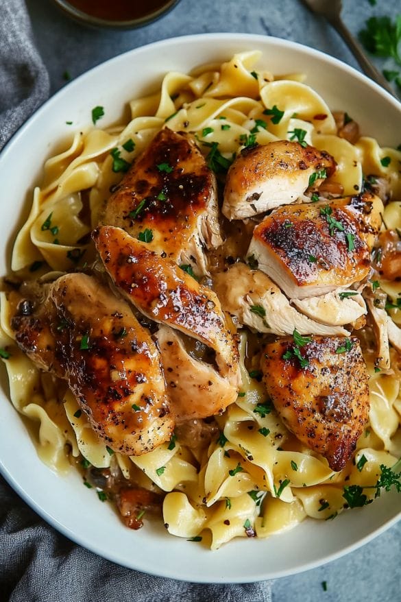 Chicken with Buttered Noodles - Taste Of Recipe