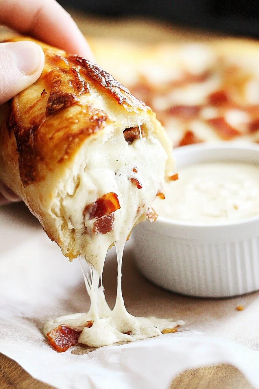 Chicken Bacon Ranch Stromboli