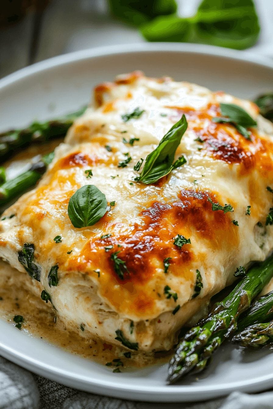 Caesar Chicken with Asparagus