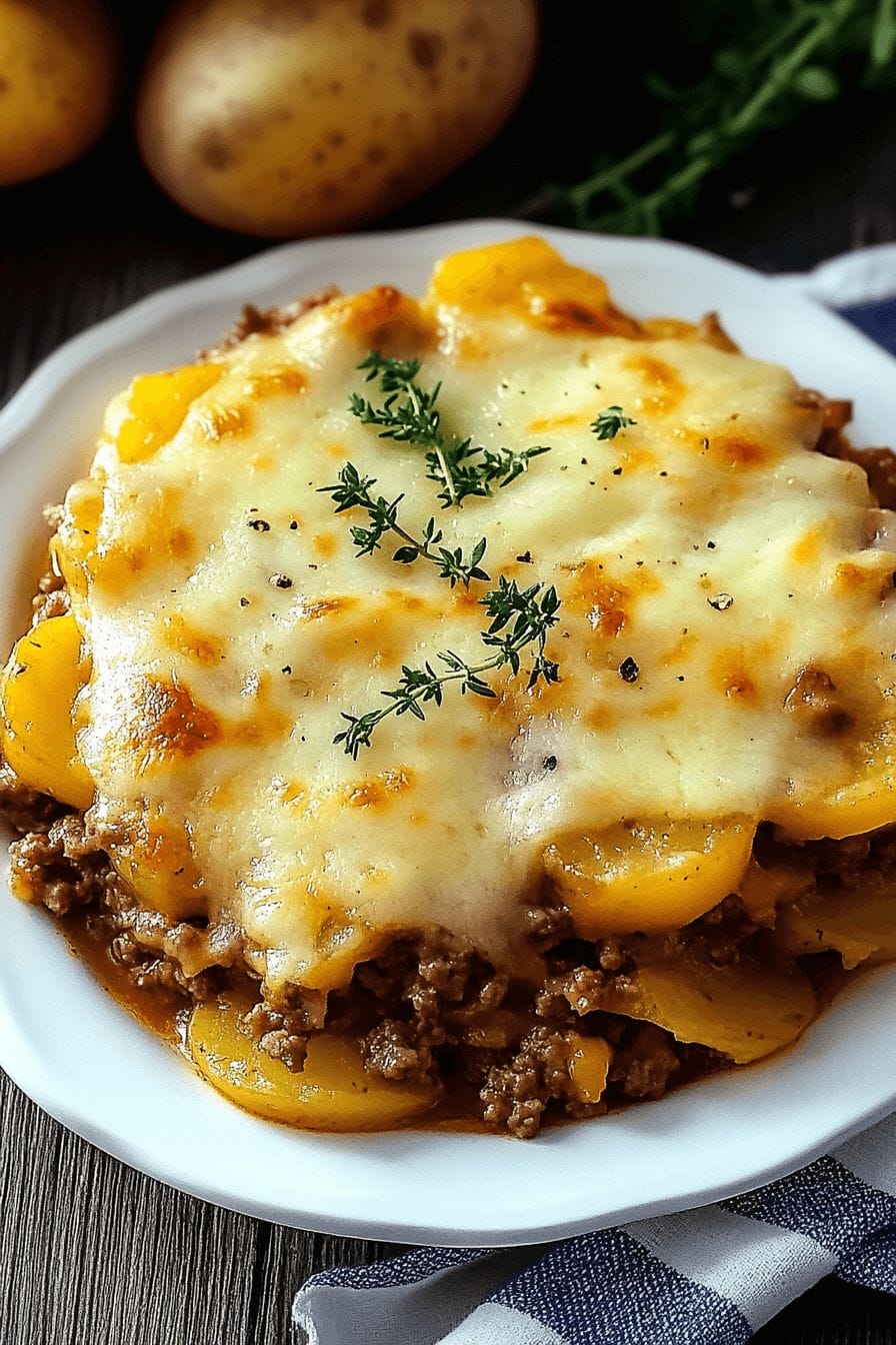 Cheesy Hamburger Potato Casserole: A Comforting, Hearty Meal