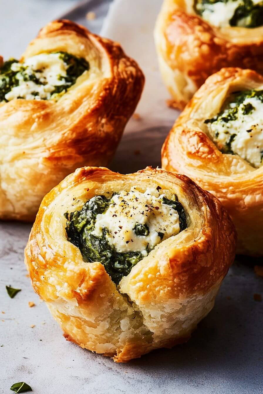 Spinach Puffs with Cream Cheese