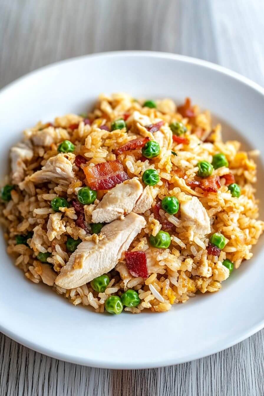 Chicken and Bacon Fried Rice