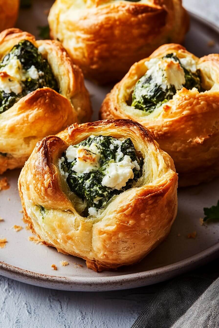 Spinach Puffs with Cream Cheese