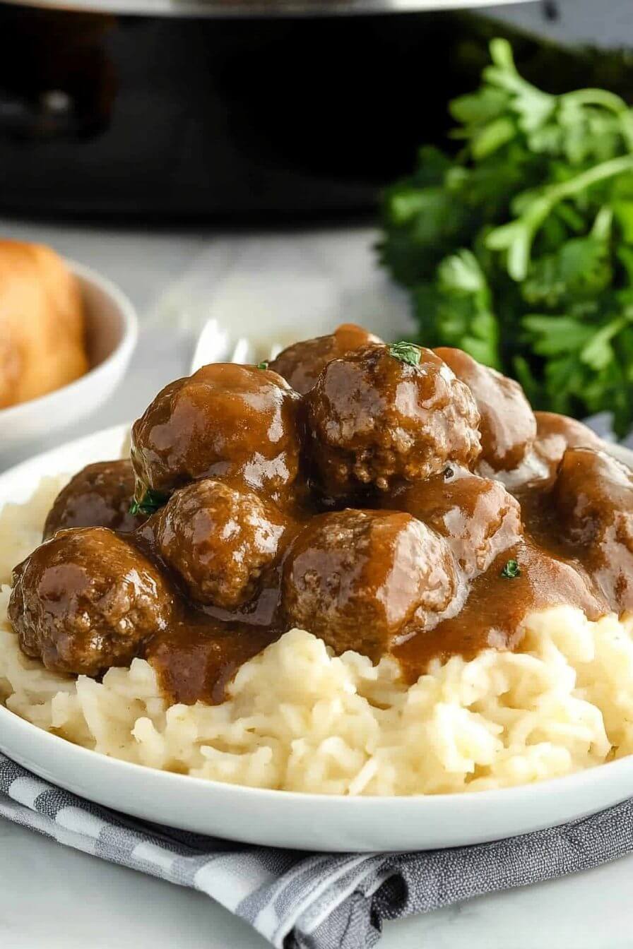 Slow Cooker Salisbury Steak Meatballs 13 Slow Cooker Salisbury Steak Meatballs