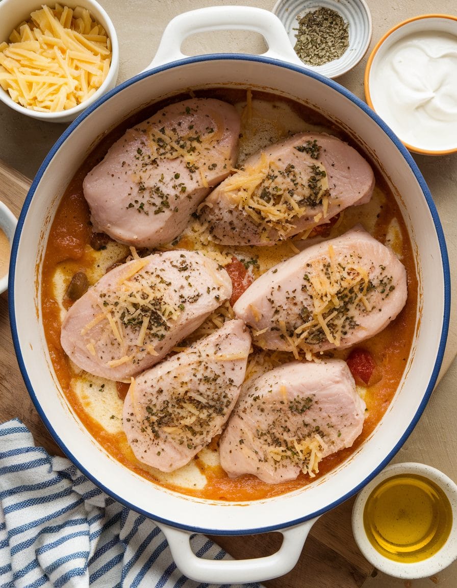 Cheesy Sour Cream Chicken Casserole