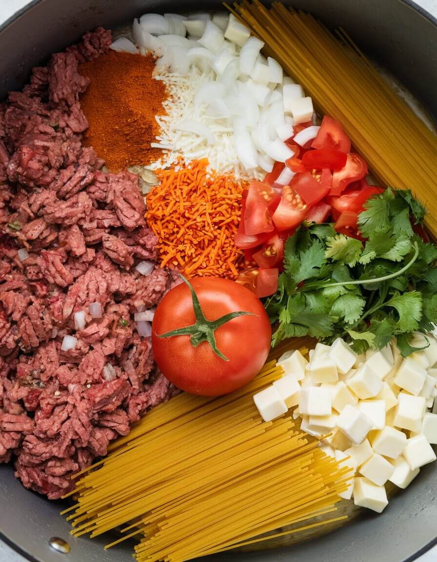 One-Pot Taco Spaghetti