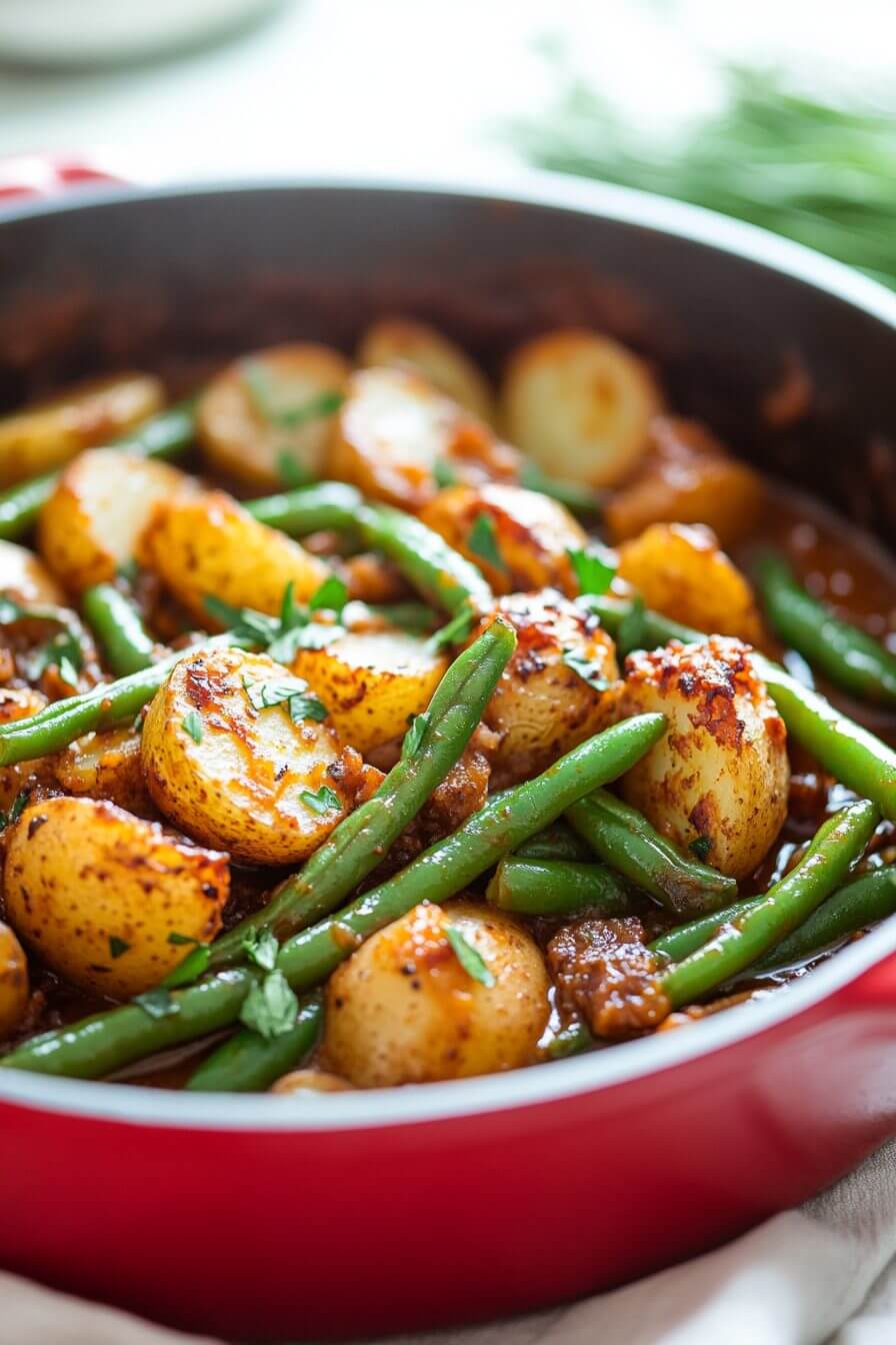 Smothered Green Beans with Potatoes 10 Smothered Green Beans with Potatoes