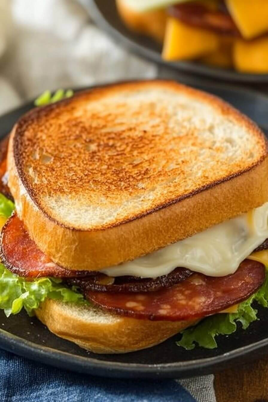 Fried Bologna Sandwiches