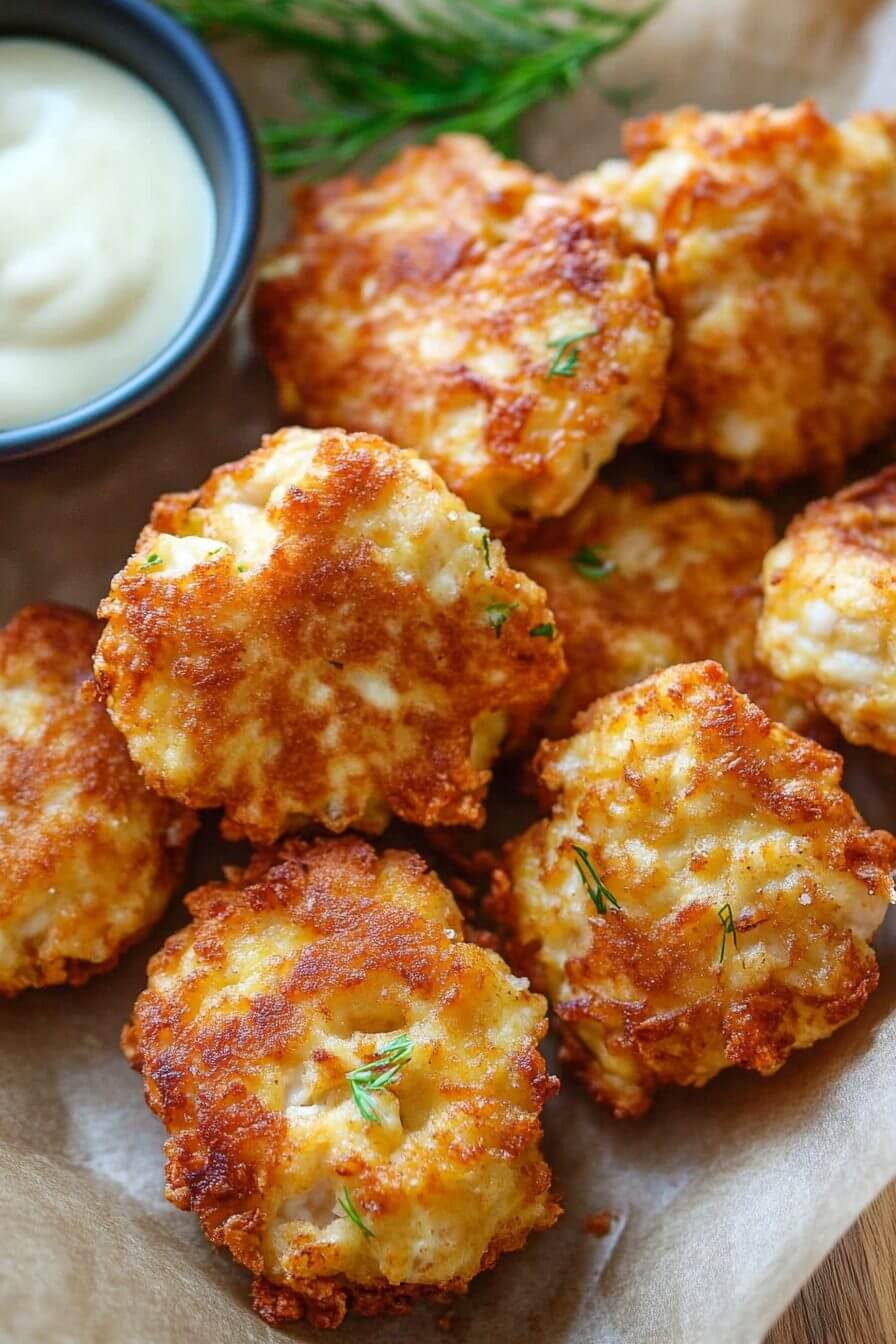 Cheesy Chicken Fritters