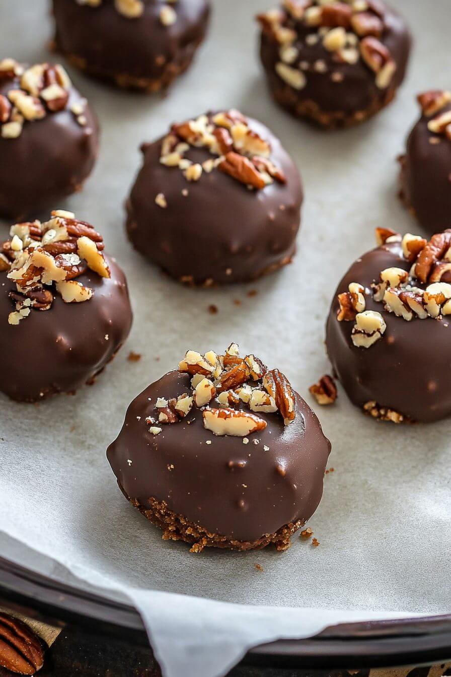 Pecan Pie Brownie Bombs