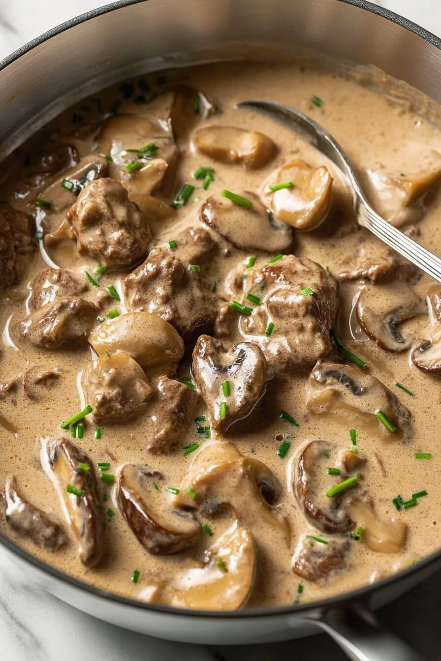 HOMEMADE BEEF STROGANOFF