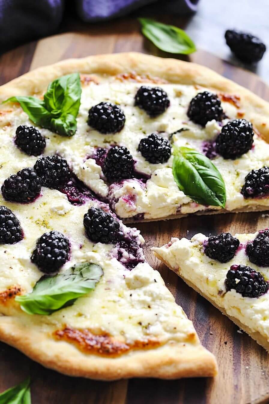 Blackberry, Basil & Ricotta Pizza