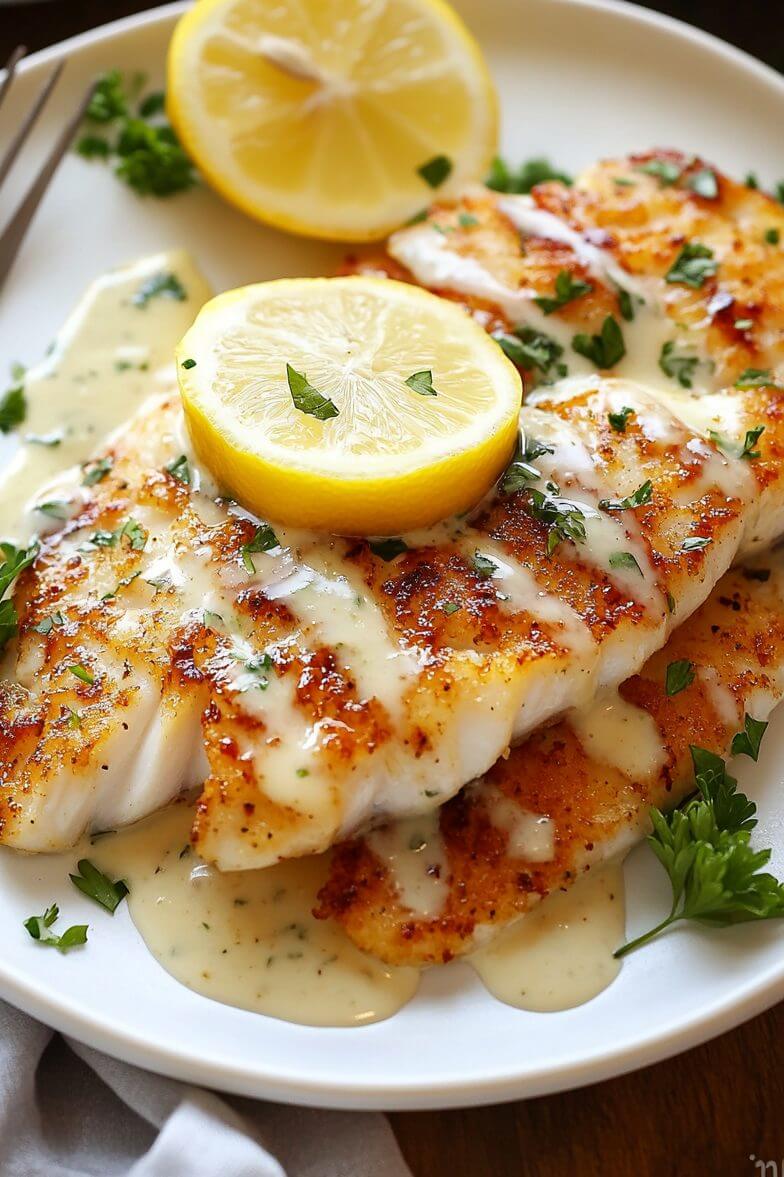 PAN FRIED TILAPIA WITH LEMON BUTTER SAUCE