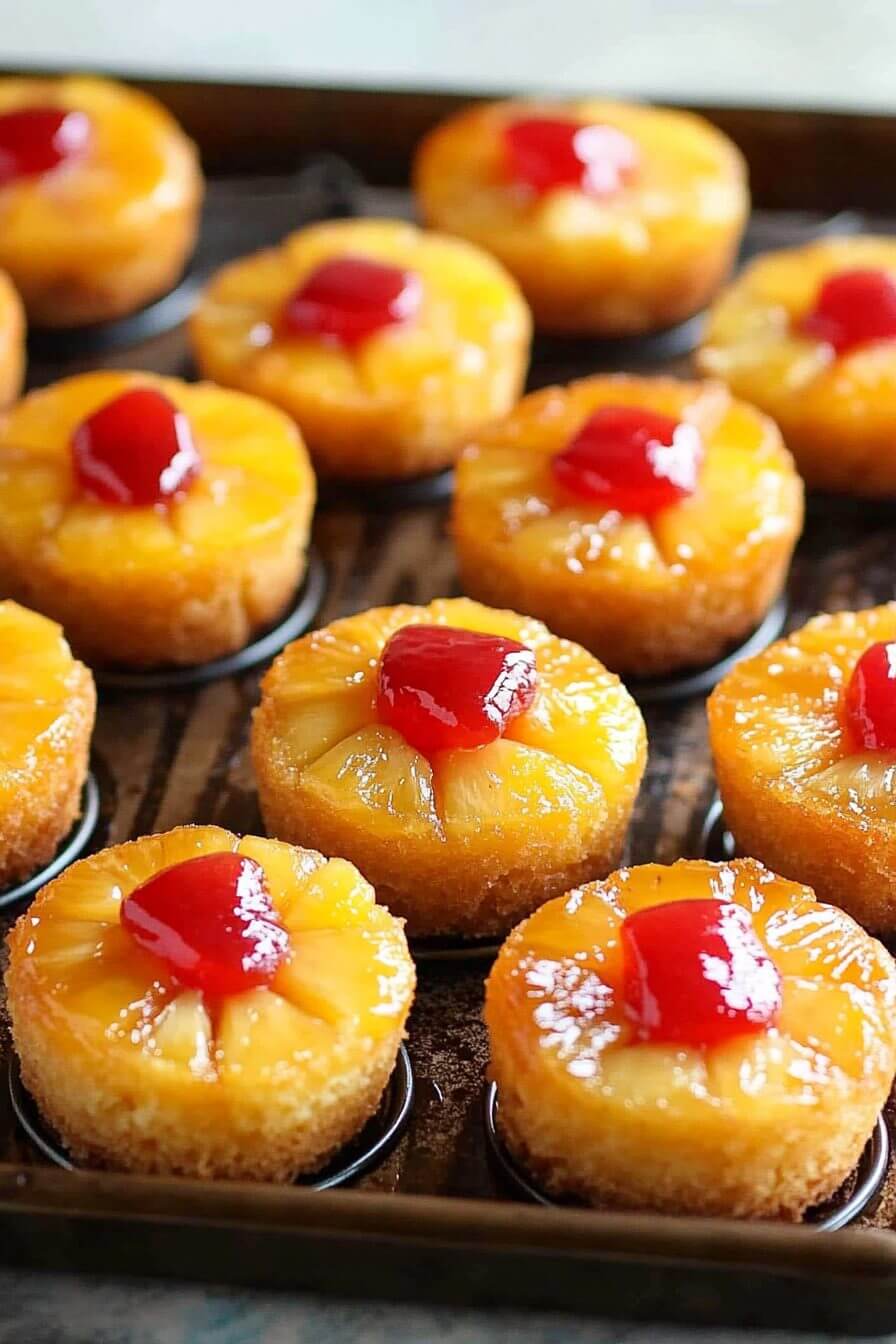 Pineapple Upside-Down Cupcakes