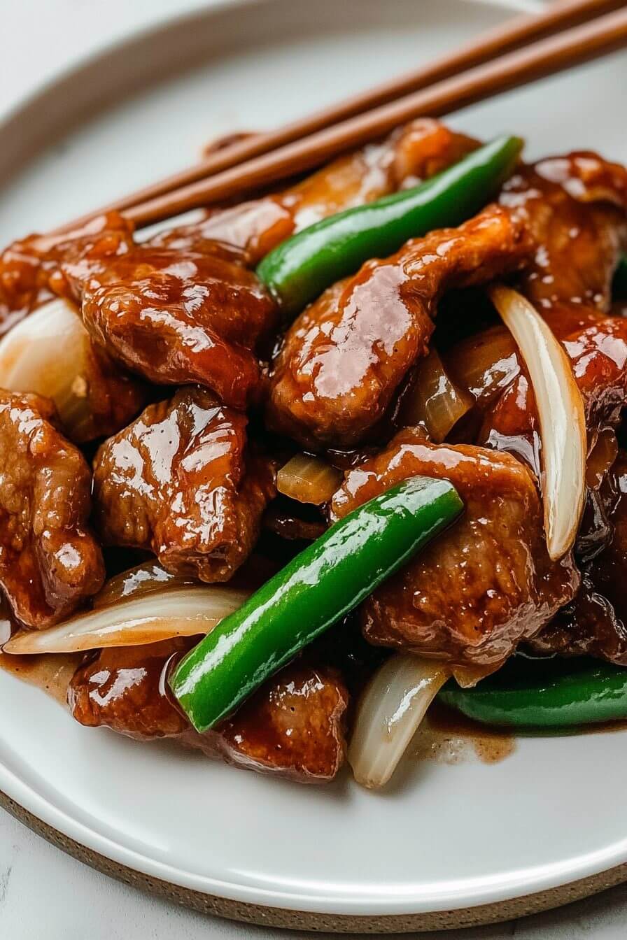 Chinese Beef and Onion Stir Fry - Taste Of Recipe