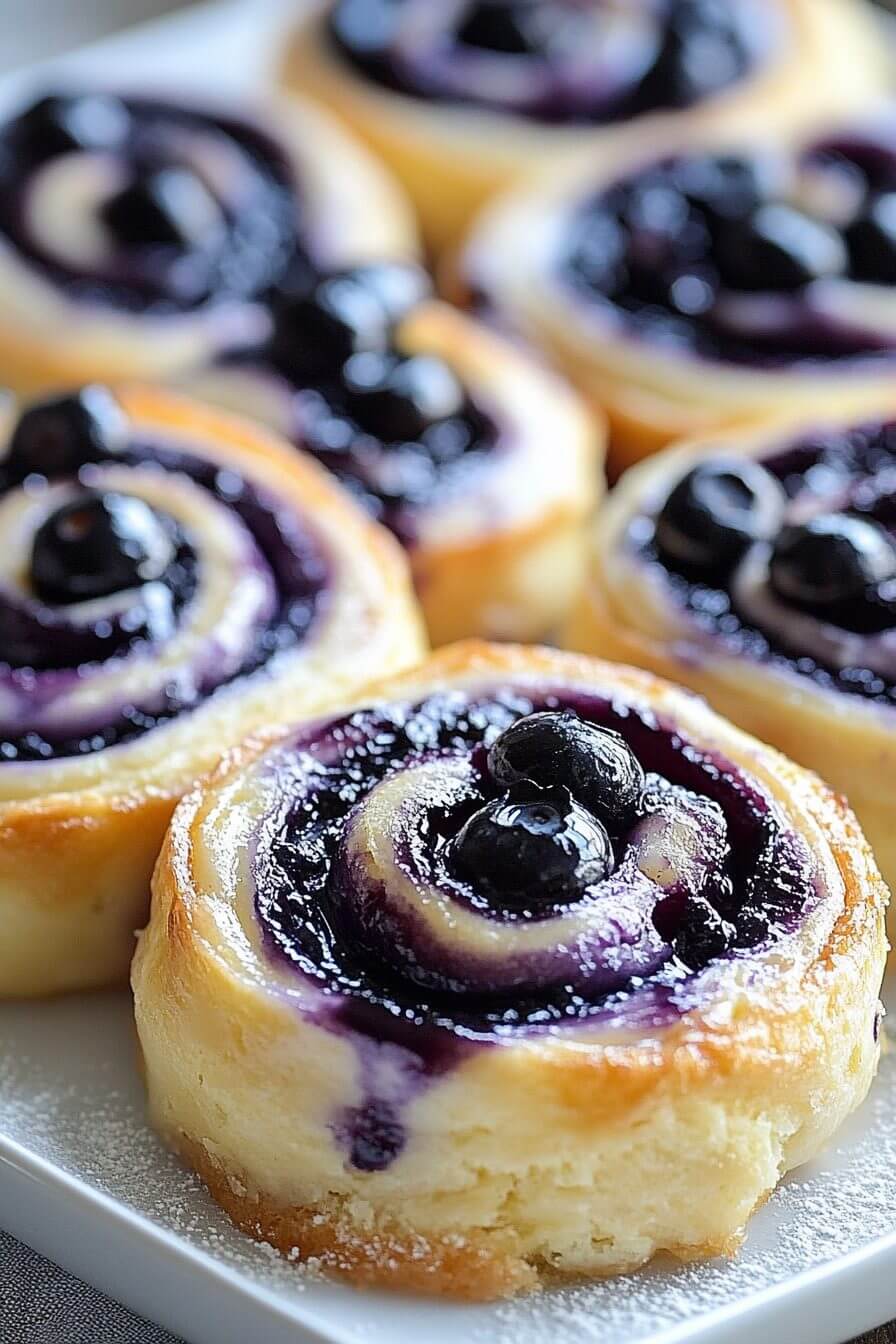 5-Ingredient Blueberry Cheesecake Rolls
