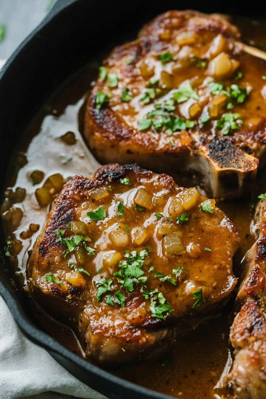 Smothered Baked Pork Chops