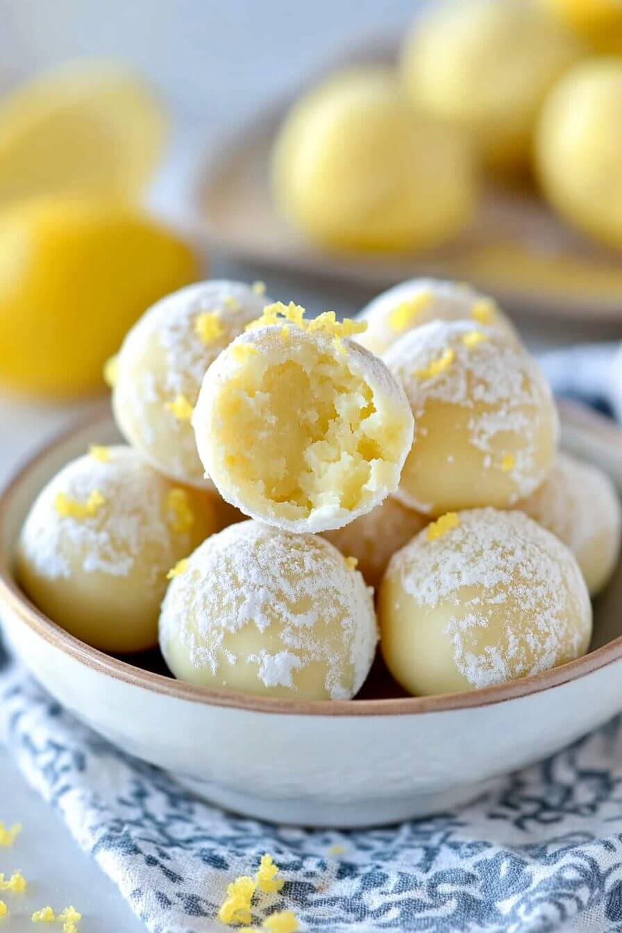 White Chocolate Lemon Truffles