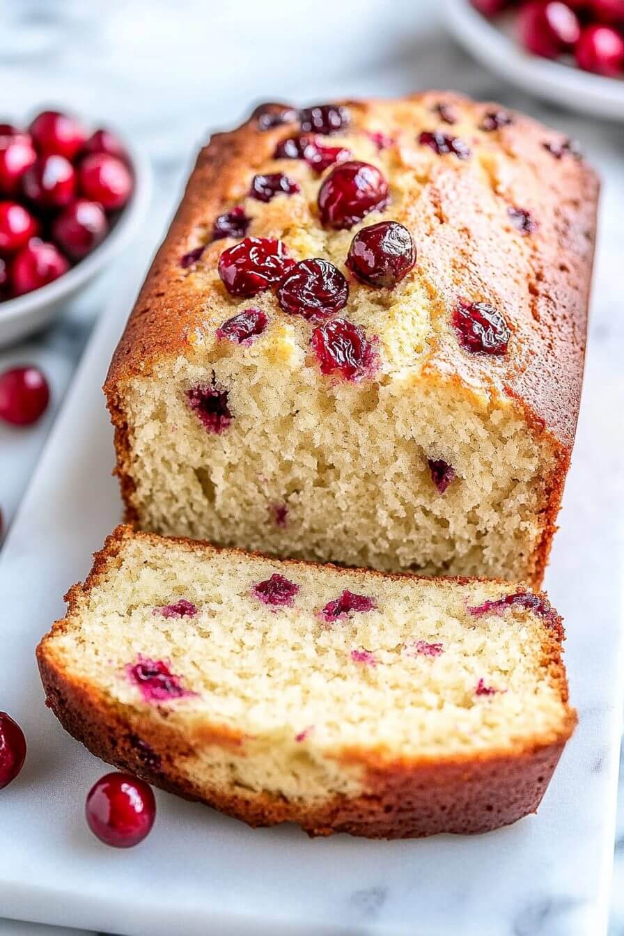 Cranberry Orange Bread with Simple Glaze