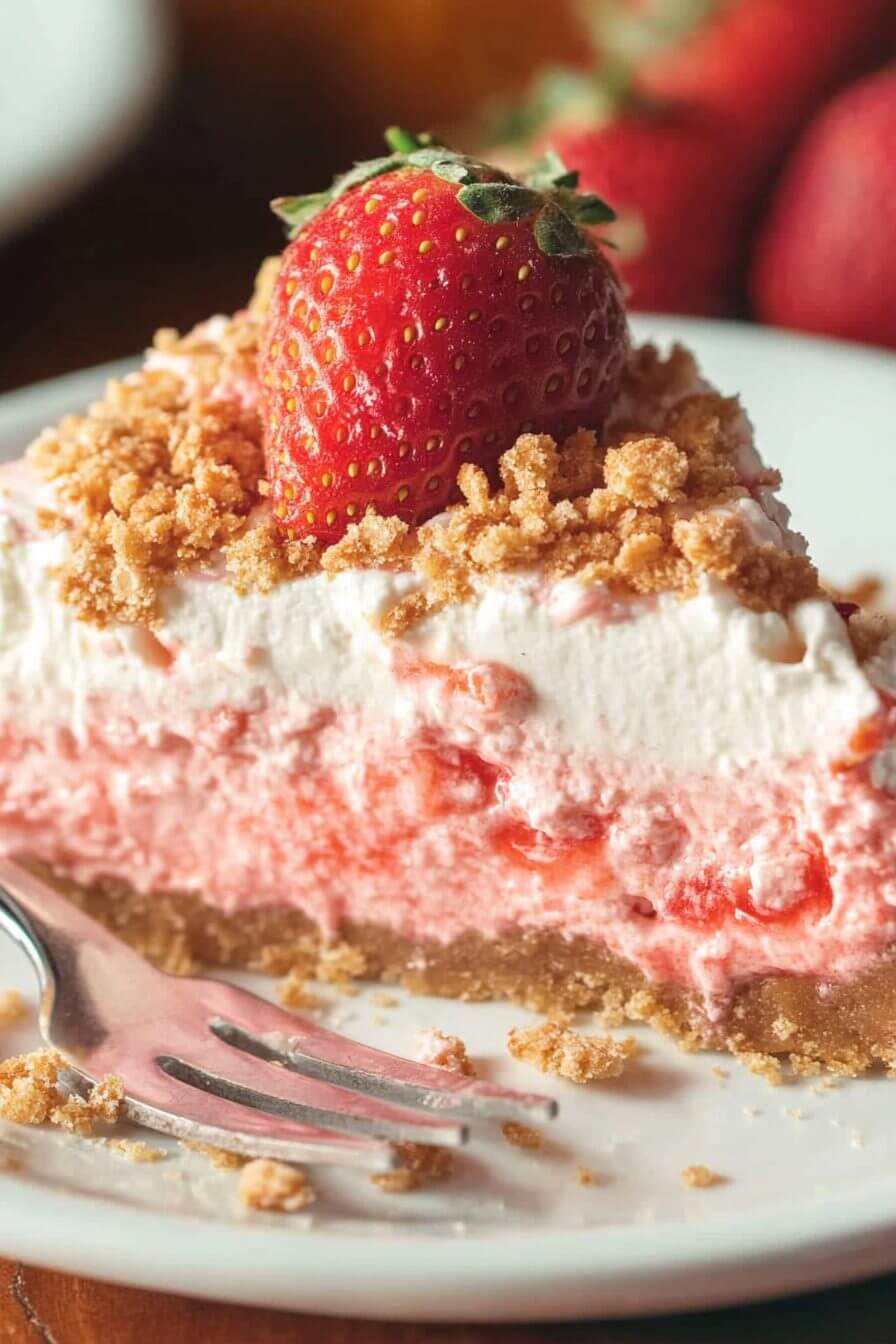 No-Bake Strawberry Crunch Cheesecake